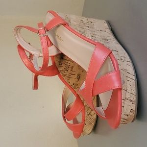 Lulu's cork wedge sandal